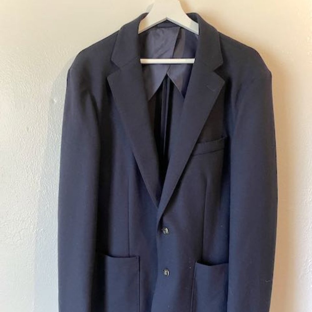 New J.Crew Men's Navy Unconstructed Dress Coat, Large